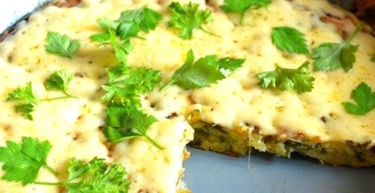 Картофельный пирог на сковороде