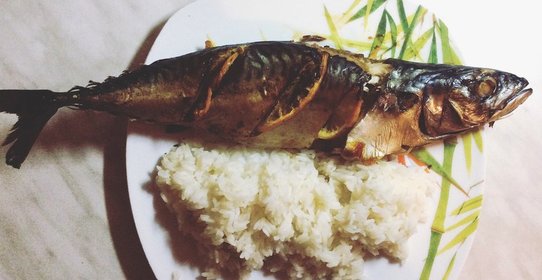 Скумбрия запеченная в рукаве