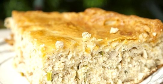 Пирог с индейкой и сыром