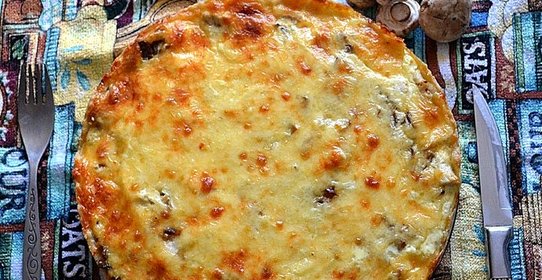 Лоранский пирог с курицей и грибами