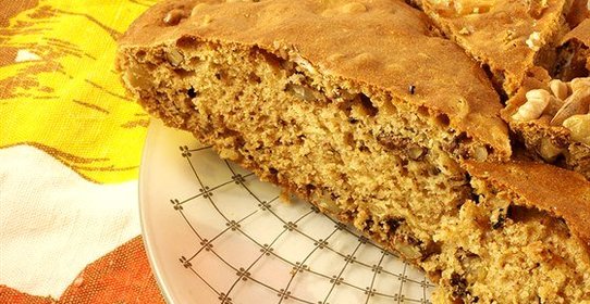 Пирог из грецких орехов