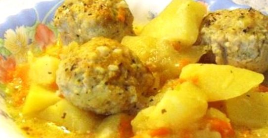 Жаркое с тефтелями