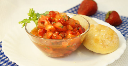 Салат со спаржей и креветками