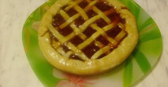 Пирог песочный с повидлом