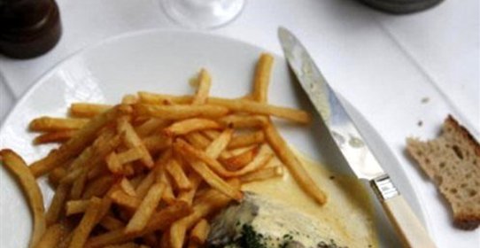 Стейк с горчичным соусом и сливочным картофелем