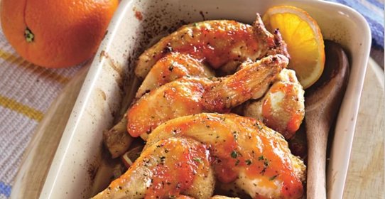 Цыплята в имбирно-апельсиновой глазури