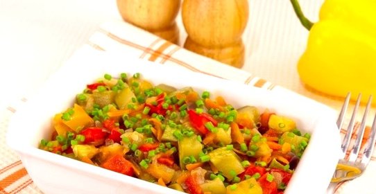Кабачки с болгарским перцем