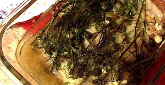 Лобань духовая с зеленью