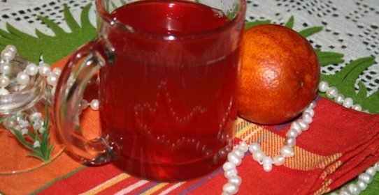 Компот-крюшон со смородиной и гибридом мандарина с гранатом