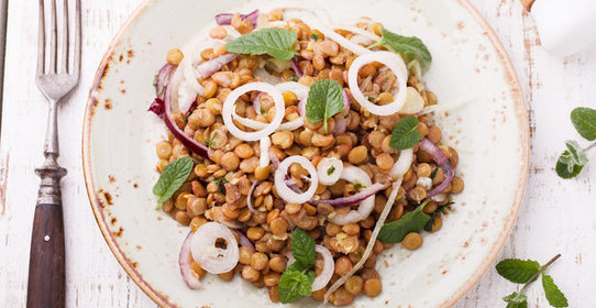 Чечевица в мятном соусе