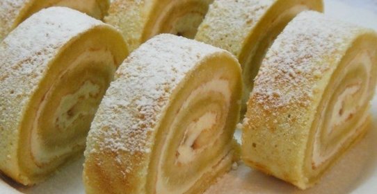 Быстрый бисквитный рулет