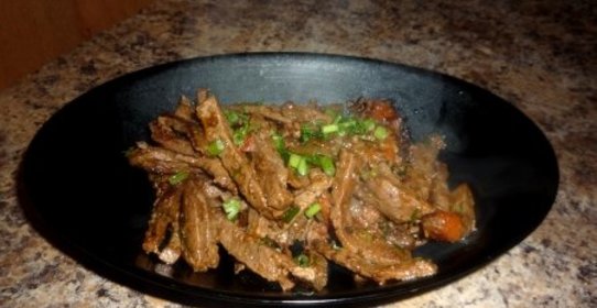 Бефстроганов из печени