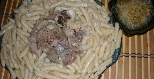 чеченские галушки с мясом