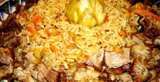 Узбекский плов с бараниной и барбарисом