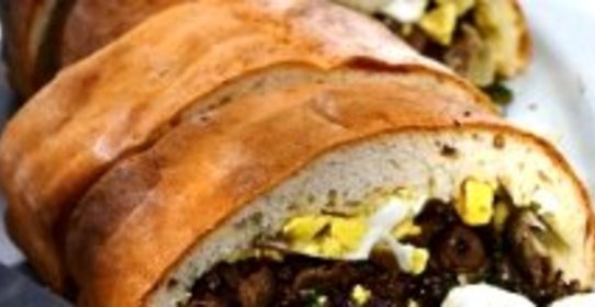 Пирог с куриными потрошками