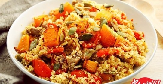 Кускус со свининой и запеченной тыквой