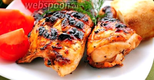 Куриный шашлык в кисло-сладком томатном соусе с травами