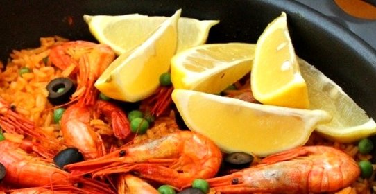 Паэлья с креветками