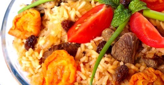 Плов с бараниной и нутом