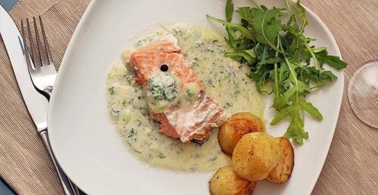 Семга в сливочном соусе