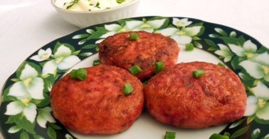 Свекольные котлеты диетические