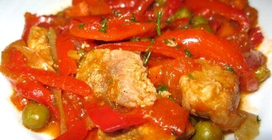 Свинина с болгарским перцем