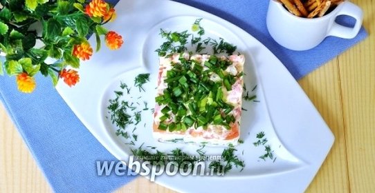 Салат с кальмарами и помидорами