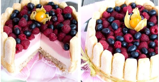 Малиновая шарлотка