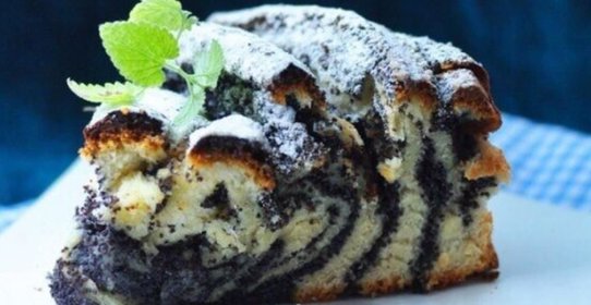 Пирог «Маковая зебра»
