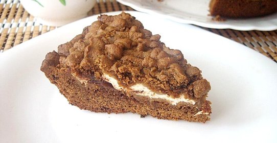 Кофейный пирог с творогом