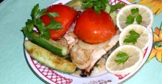 Филе рыбы по‑гречески (Саламис)