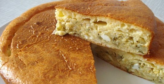 Быстрый пирог из теста на кефире