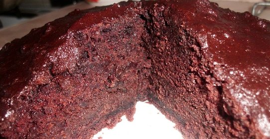 Шоколадный кекс с кремом