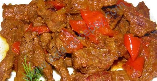 Мясо говядины с болгарским перцем