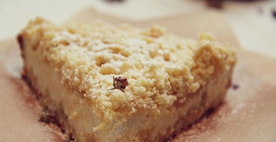 Творожный пирог с песочной крошкой