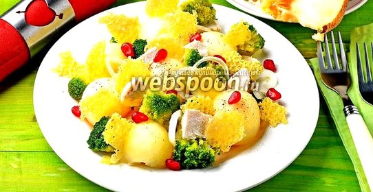 Салат с дыней и курицей