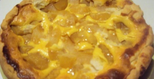 Творожный пирог с яблоками