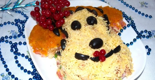 Салат Обезьянка с сухариками