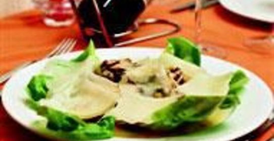 Салат из грибов и пармиджано-реджано