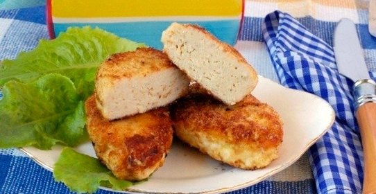 Куриные котлеты с творогом