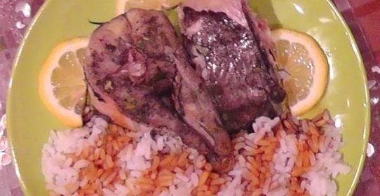 Сом запеченный