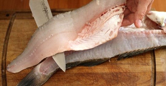 Рыбные рулетики с зеленым соусом