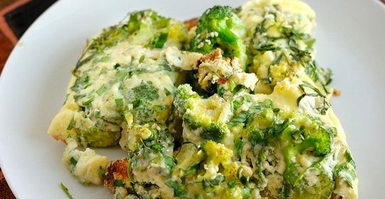 Омлет с брокколи в духовке