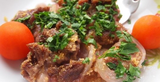 Салат с авокадо и креветками