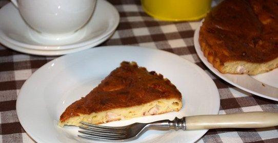 Пирог на сметане с курицей