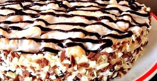 Торт из печенья «Дамские пальчики» со сметанным кремом