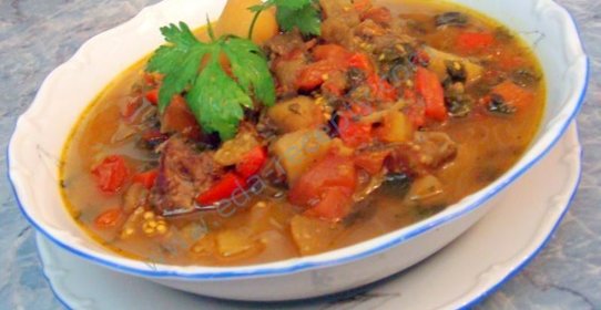 аджапсандал с мясом по грузински