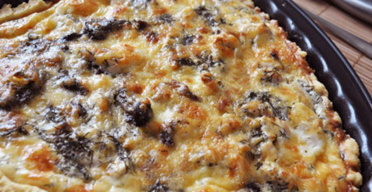 Куриный киш с грибами