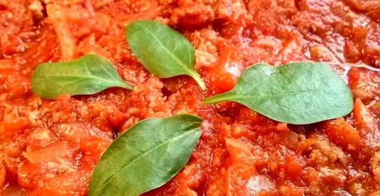 Фарш с помидорами