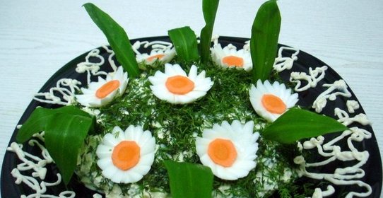 Салат из черемши с яйцом